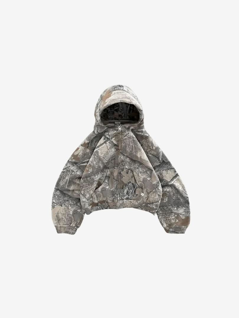 Camouflage Zip-Up Hoodie